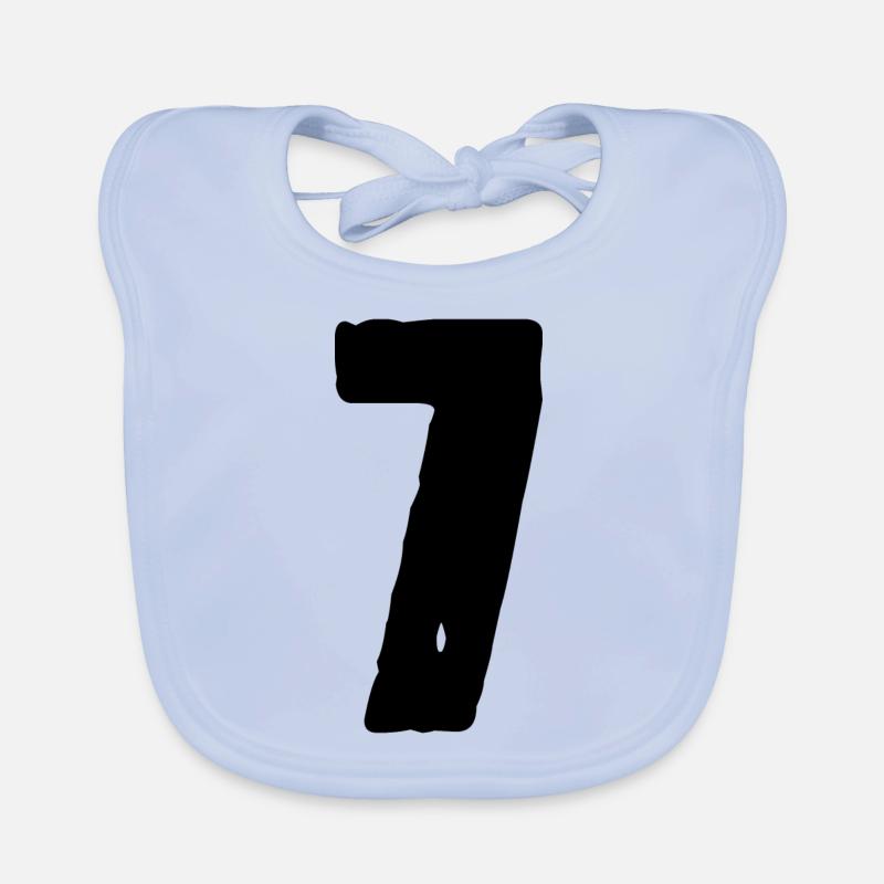 7 Number jersey Organic Baby Bibs