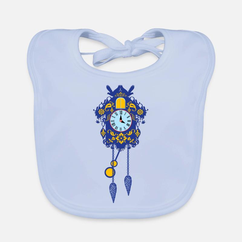 Coucou décoratif bleu Coucou souvenir Bavoir bio Bébé