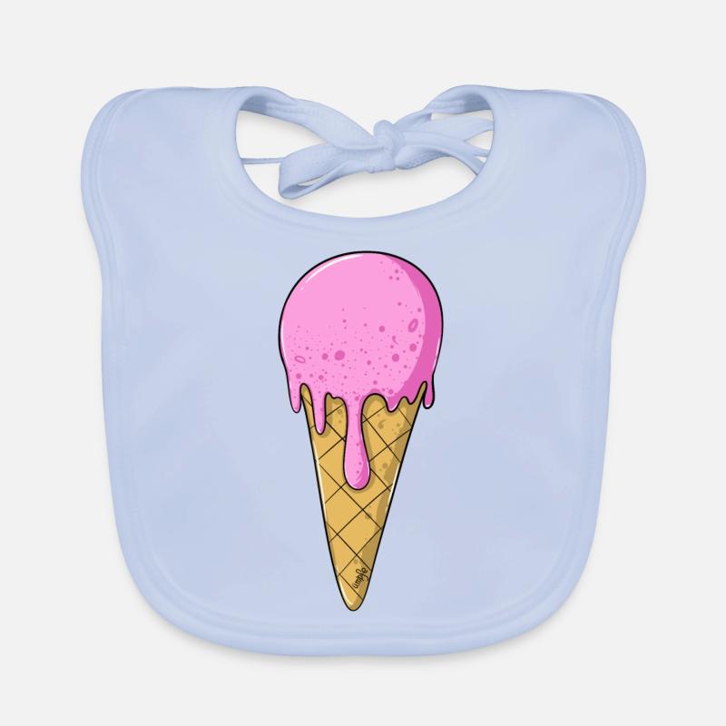 Eis | Rosa Pink Eiscreme | Ice Cream Baby Bio-Lätzchen