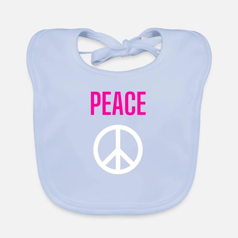 Peace - Standard - Front only Organic Baby Bibs