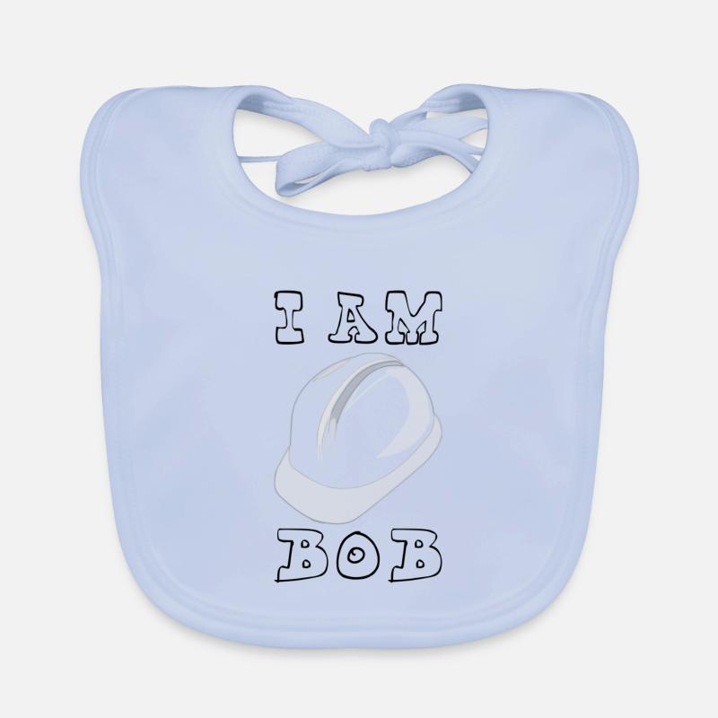 Je m'appelle Bob! - Bavoir bio Bébé - bleu ciel