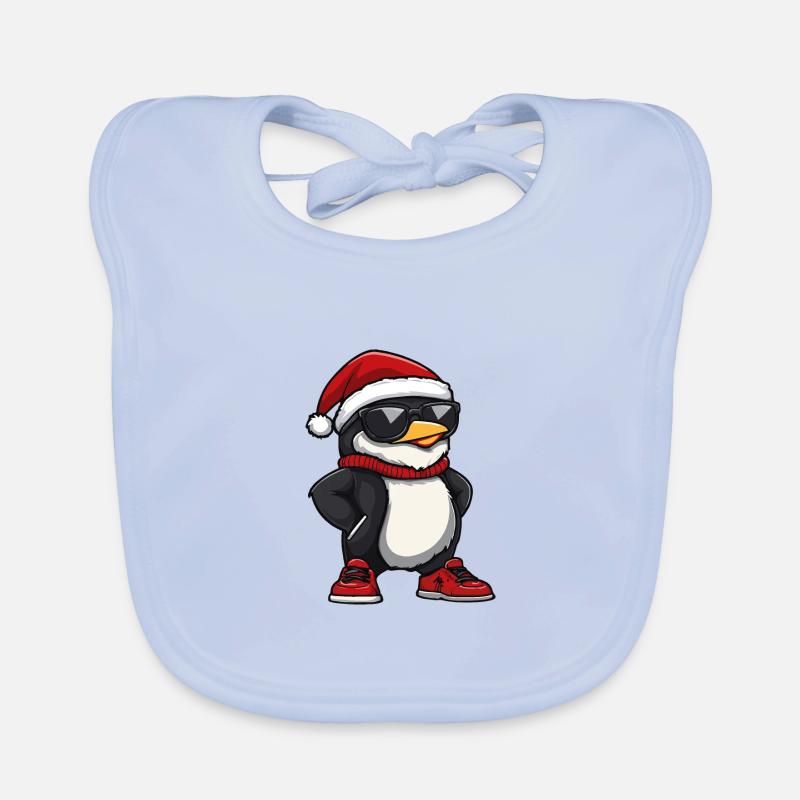 Pingouin Noël Moche Noël Bavoir bio Bébé