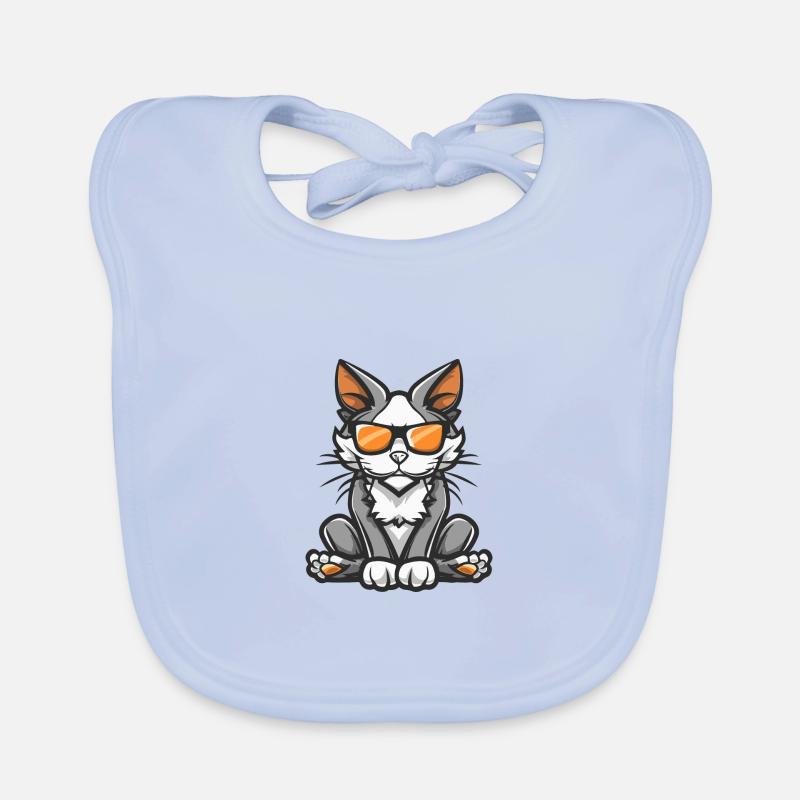 Katze Cool Comic Baby Bio-Lätzchen