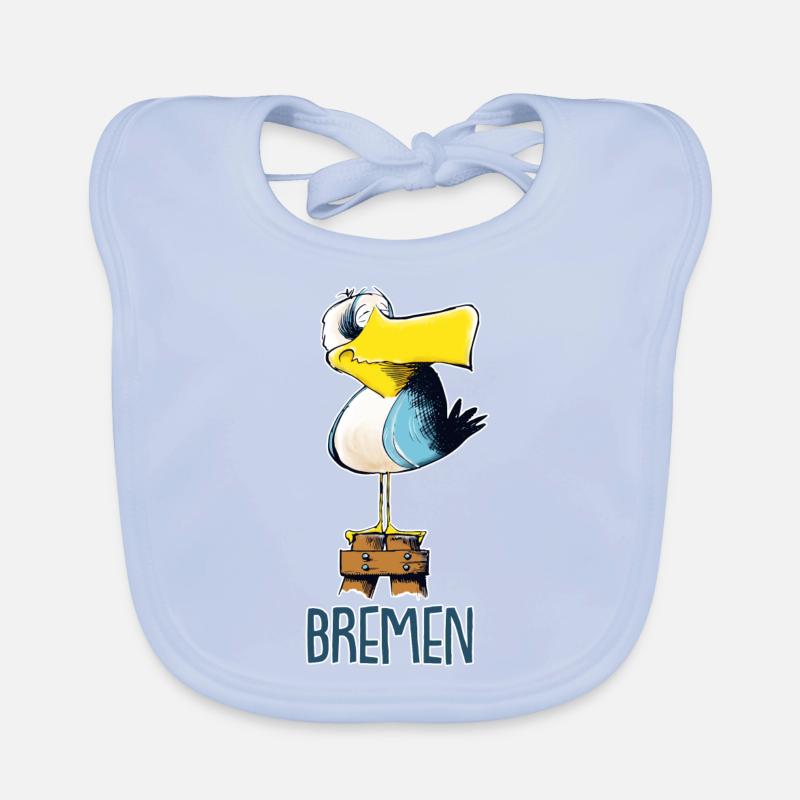 funny Moewe from Bremen Organic Baby Bibs