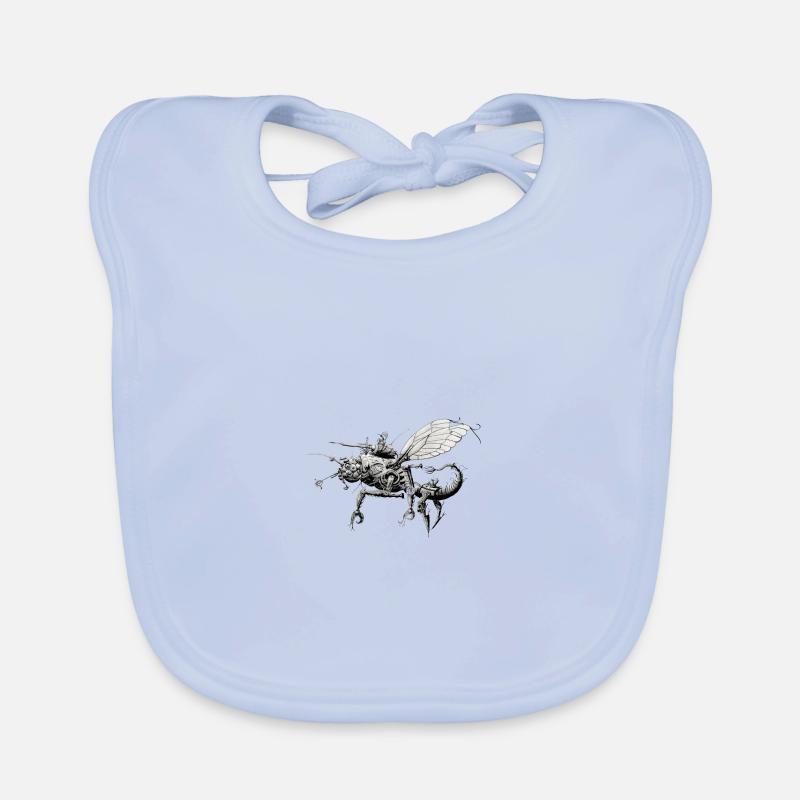 Robot insect Organic Baby Bibs