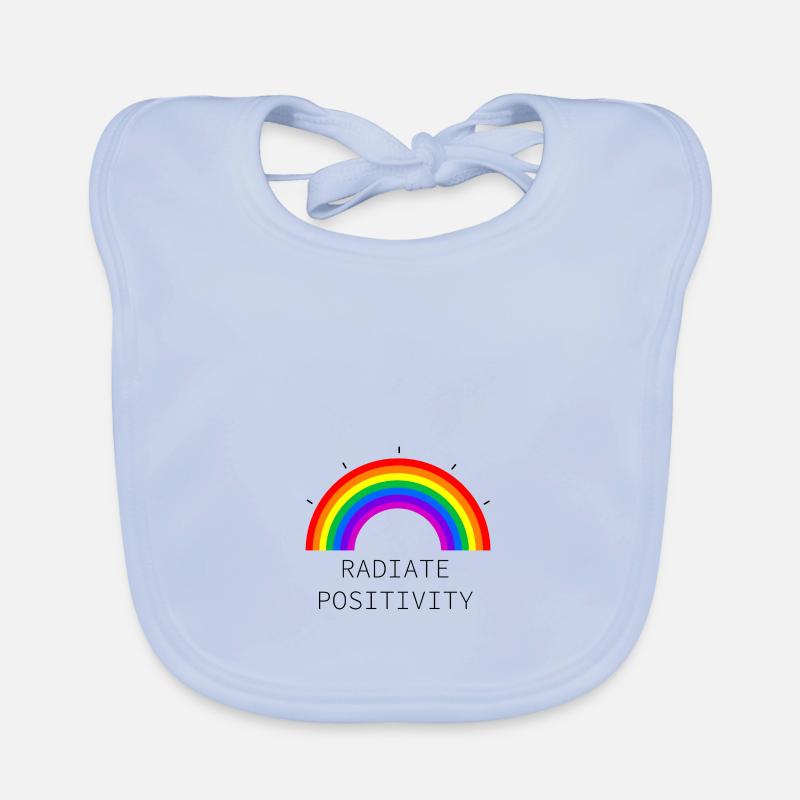 Radiate positivity, rainbow Organic Baby Bibs