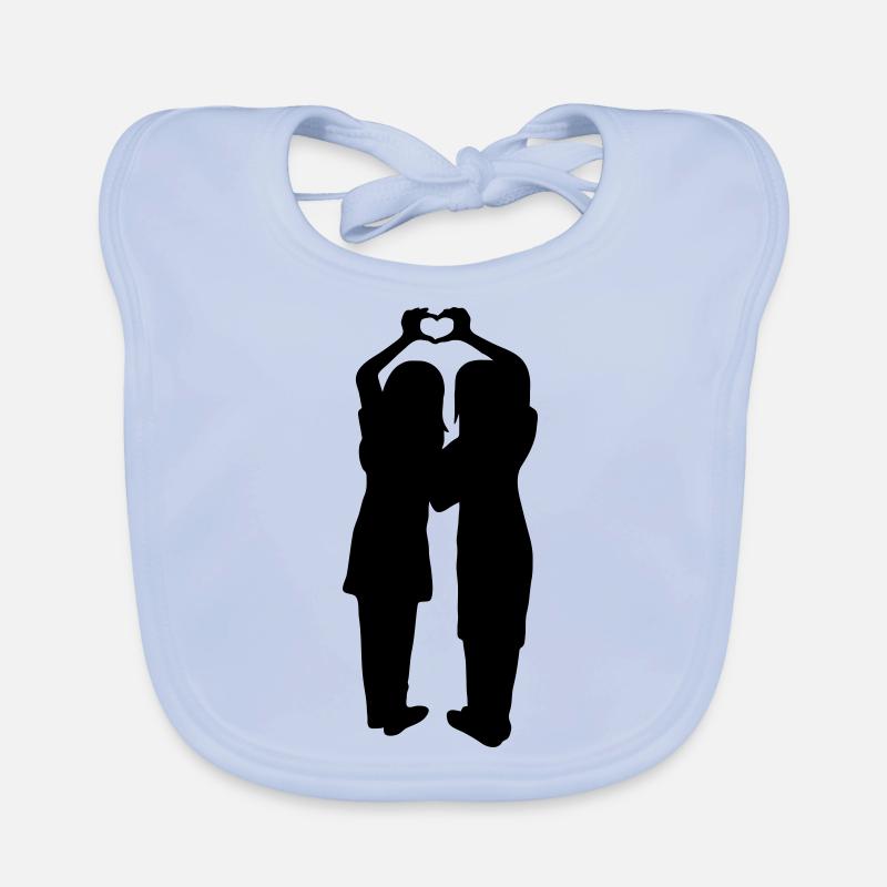 Silhouette Handherz Copines Bavoir bio Bébé