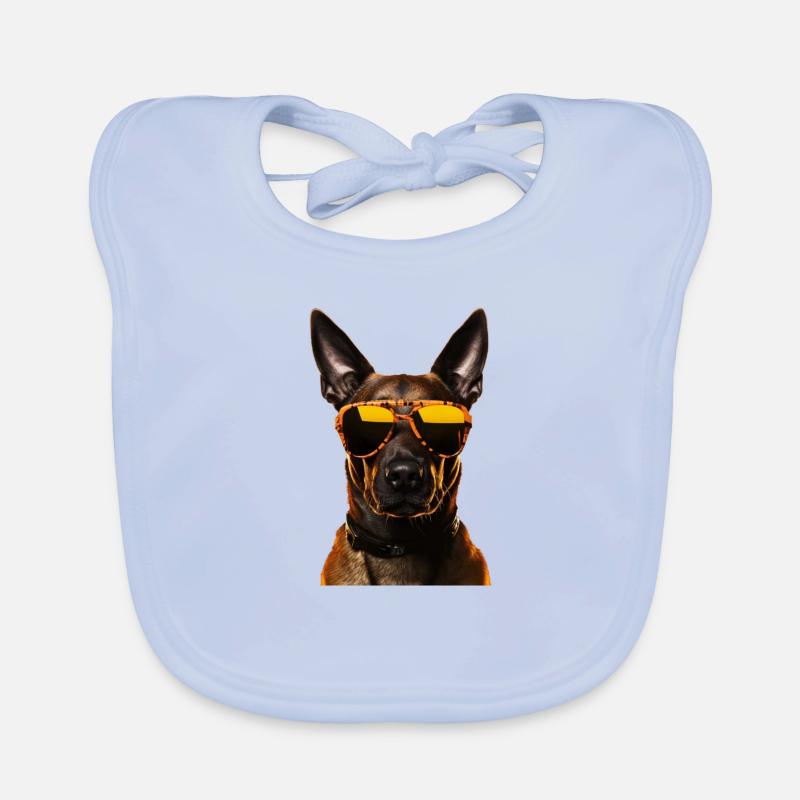 Malinois Cool - Chien Malinois Bavoir bio Bébé