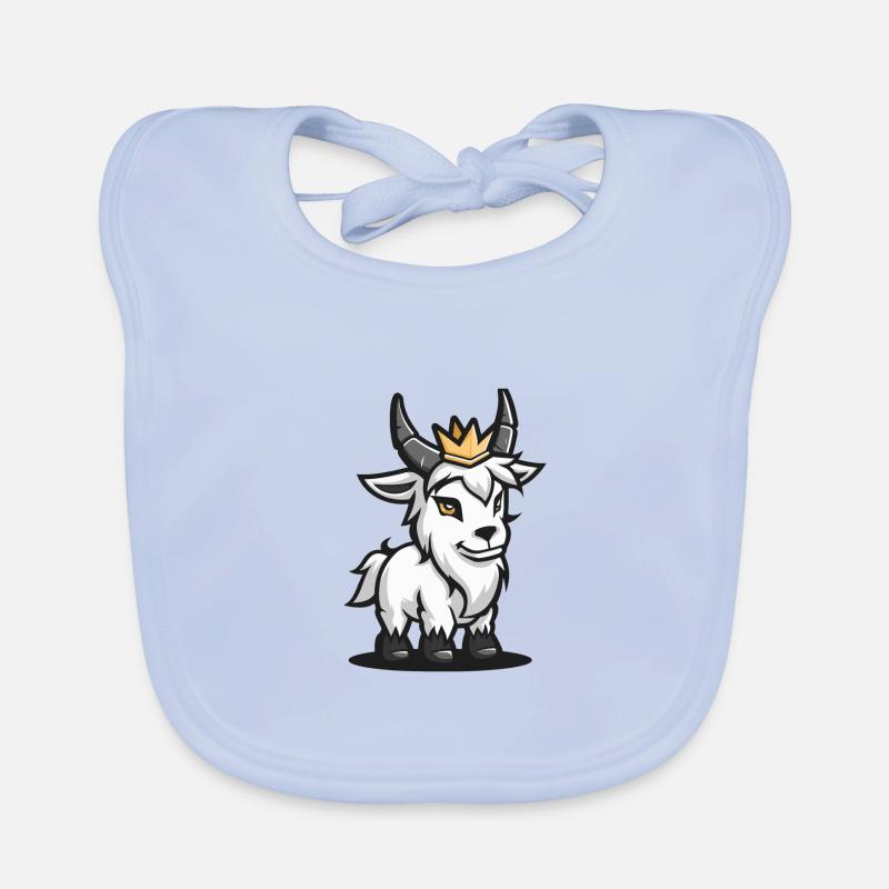 Bergziege Comic Krone Baby Bio-Lätzchen