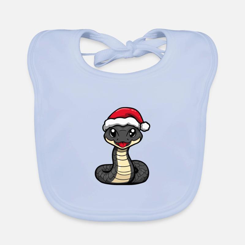 Serpent Cobra Noël Mignon Bavoir bio Bébé