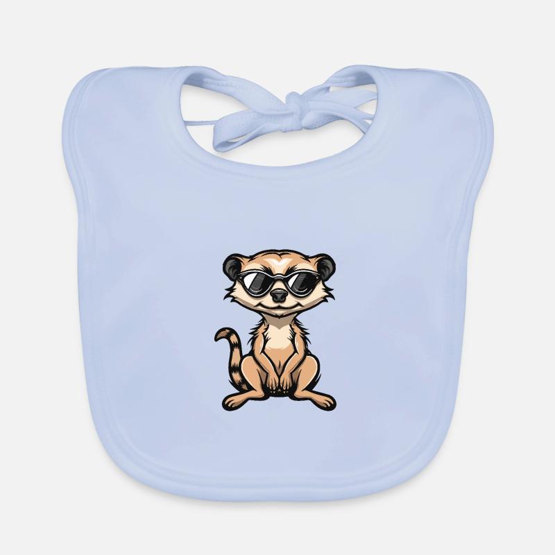 Suricate Bande dessinée cool Bavoir bio Bébé