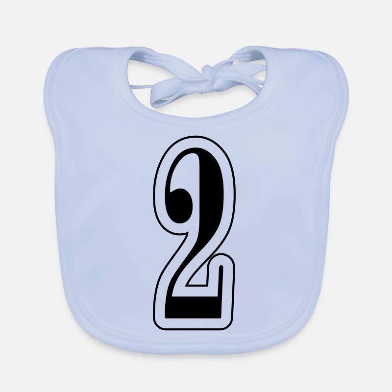 2 Zahl symbol Baby Bio-Lätzchen
