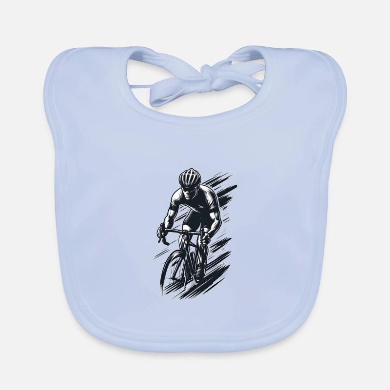 Cycliste, Graphique Bavoir bio Bébé