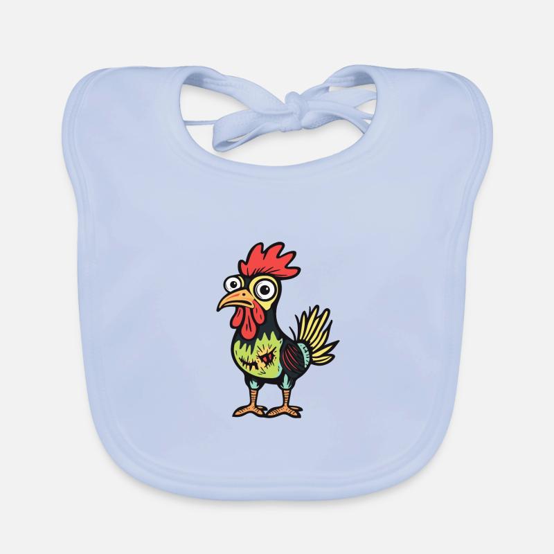 Coq Halloween Bande dessinée Bavoir bio Bébé