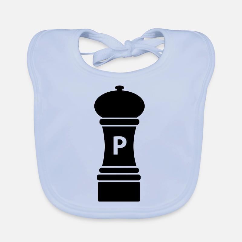 Black pepper mill / gift idea Organic Baby Bibs
