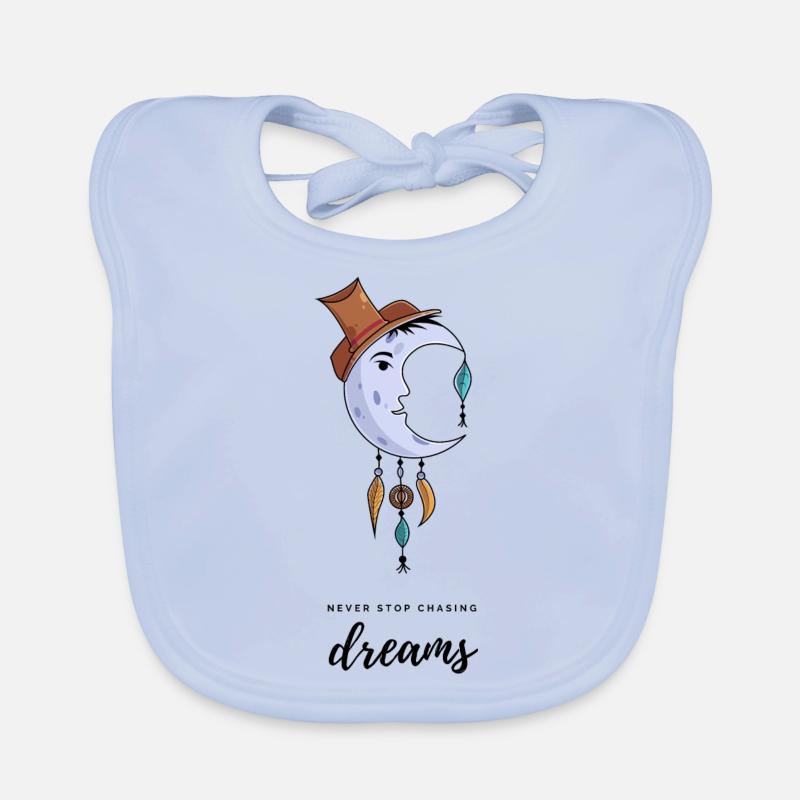 Never stop chasing - dreams, träume, motivation Baby Bio-Lätzchen
