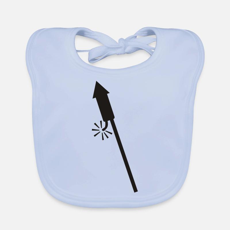 New Year Rocket Organic Baby Bibs