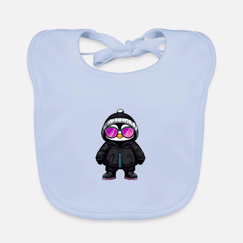 Penguin Winter Organic Baby Bibs