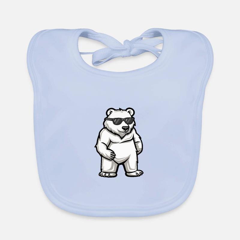 Polar Bear Cool Comic Organic Baby Bibs