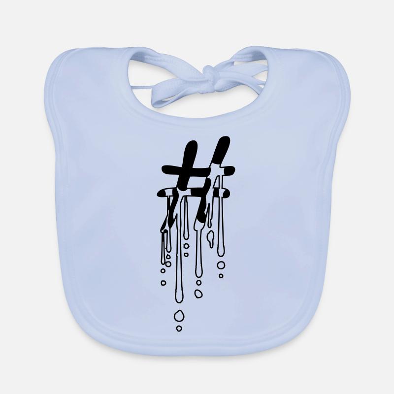 Hashtag Sticky Drop Bavoir bio Bébé