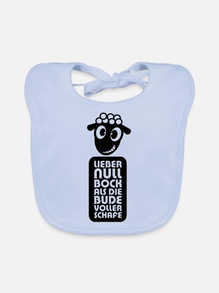 Null Bock - Baby Bio-Lätzchen - sky Blue - Vorne