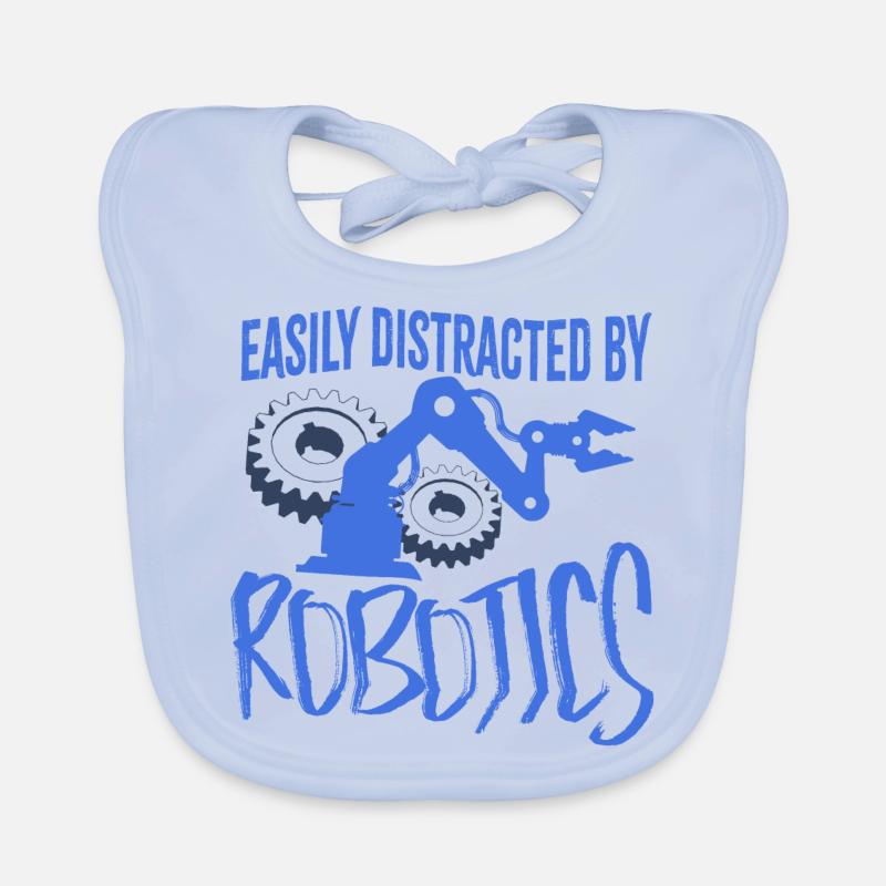 Facilement distrait par les robots électroniques Bavoir bio Bébé