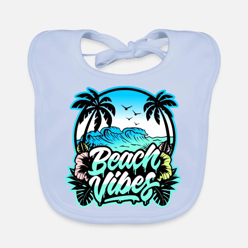 Beach Vibes 🌊 Organic Baby Bibs