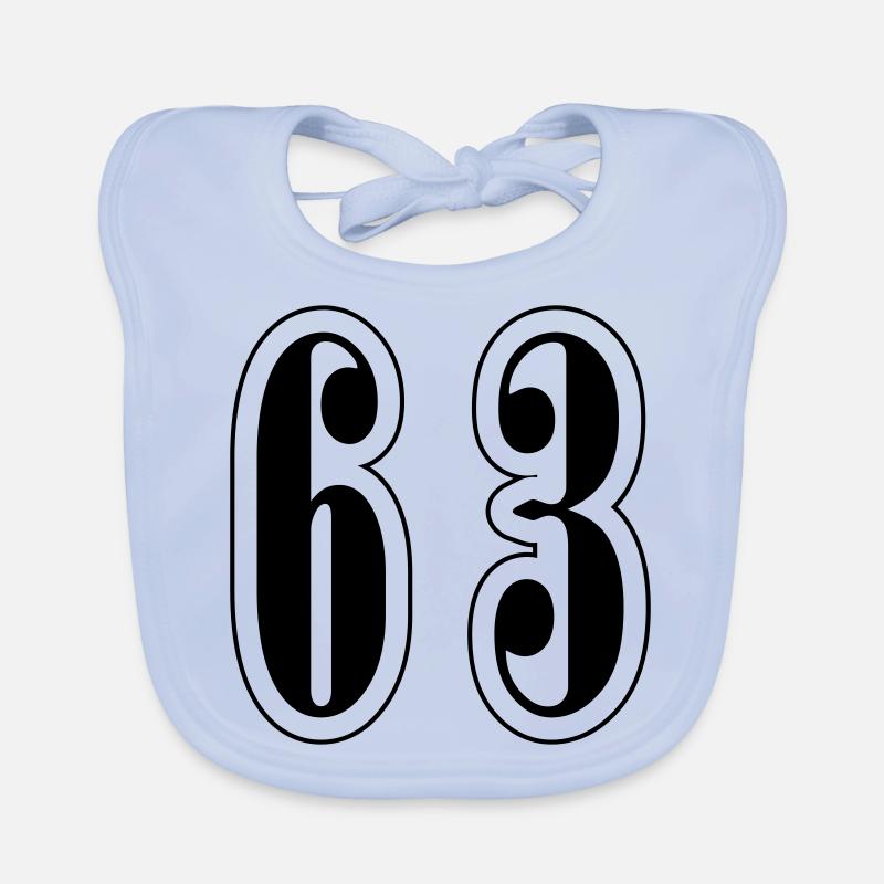 63 Symbole numérique Bavoir bio Bébé