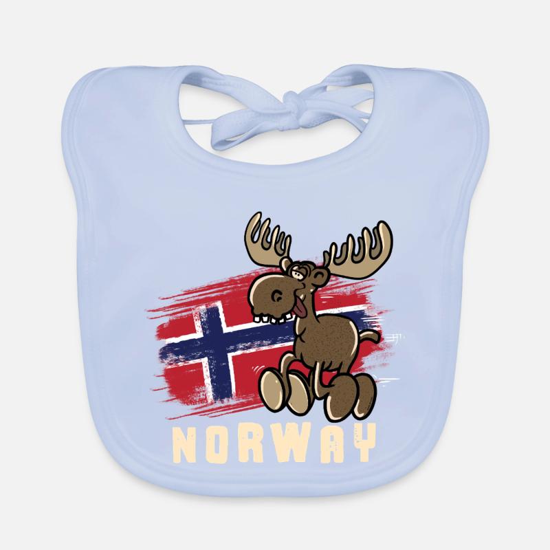 Norway - Moose Baby Bio-Lätzchen