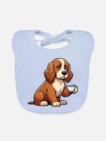 Cocker Spaniel Cockerhund Cocker Spaniel Besitzer - Baby Bio-Lätzchen - sky Blue - Vorne