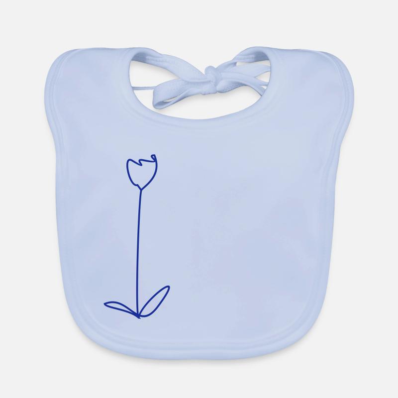 Tulpe - Design-Farbe wählbar - Baby Bio-Lätzchen - sky Blue