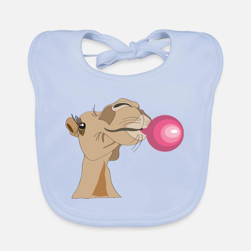 Camel lady with chewing gum Organic Baby Bibs