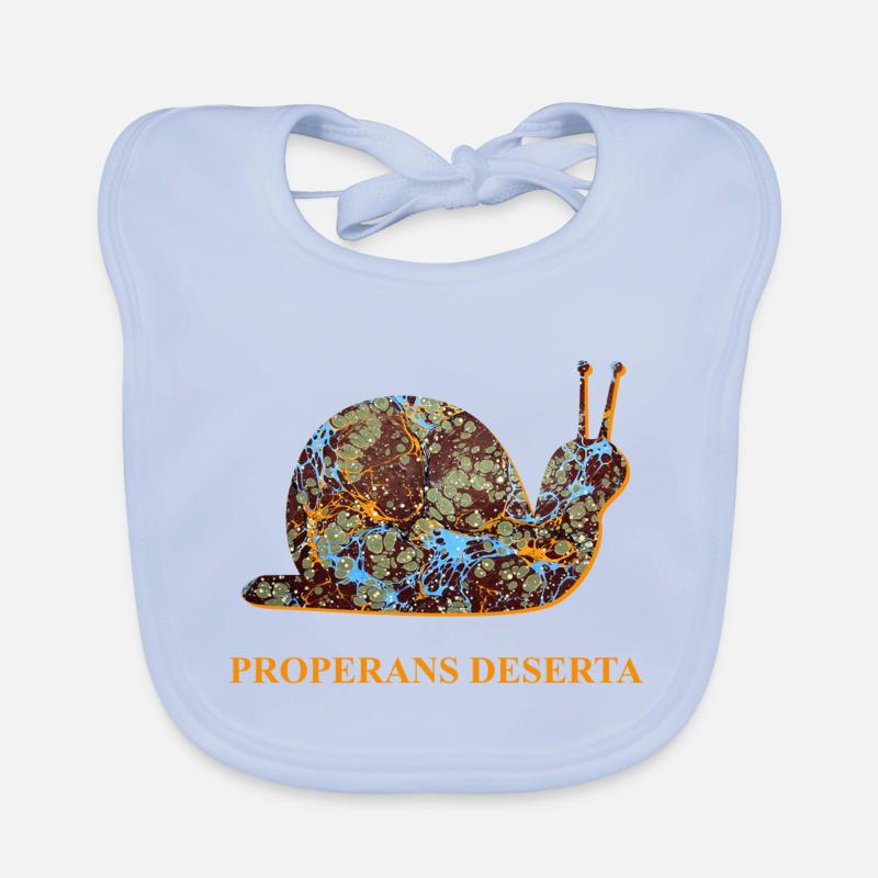 Hurry with time Latin Snail E 85 Organic Baby Bibs