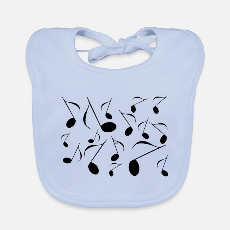 Music notes Organic Baby Bibs