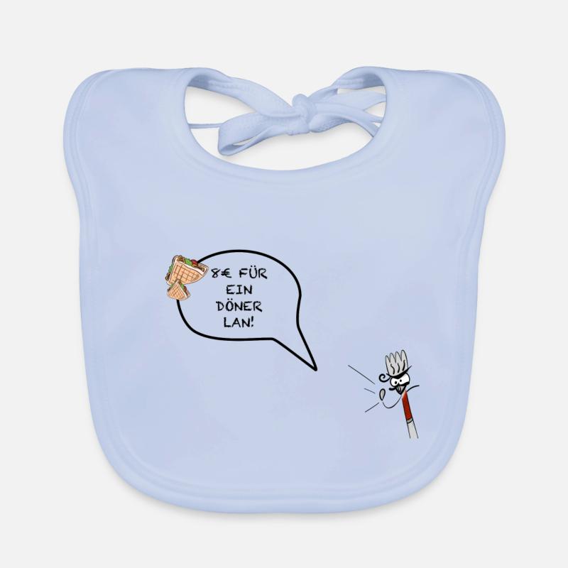 Döner 8€ Meme Baby Bio-Lätzchen