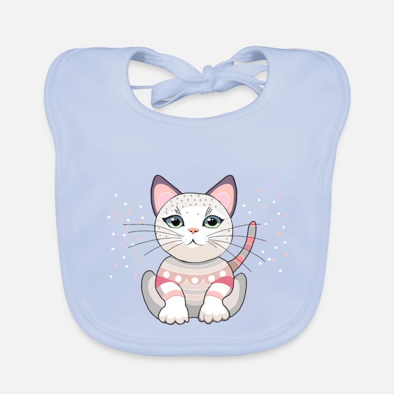 cat maneki neko Organic Baby Bibs