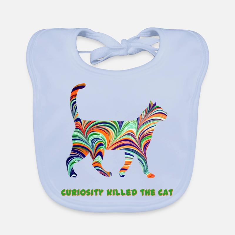 Cat with saying E 7 Organic Baby Bibs