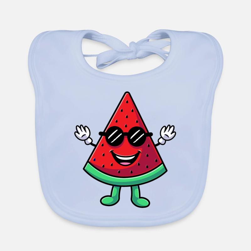 Melon pastèque avec lunettes de soleil Pièce bébé Bavoir bio Bébé