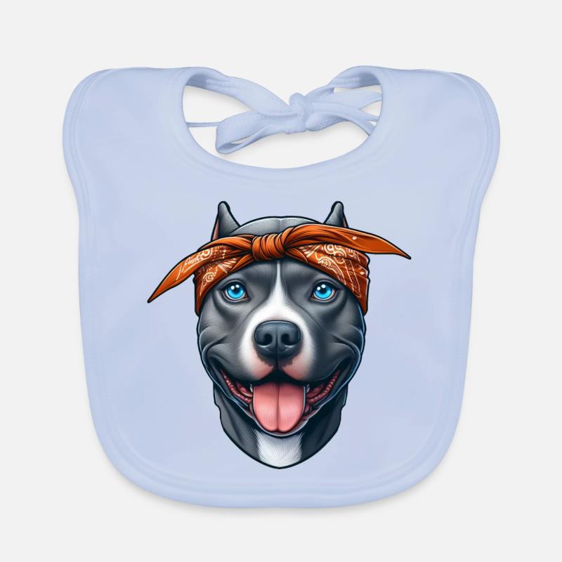 Pitbull chiot dessin animé Bavoir bio Bébé