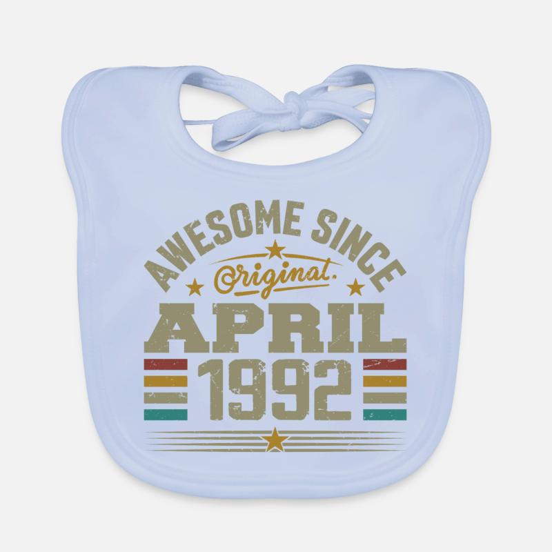 April 1992 Geburtstag Vintage Geschenkidee 1992 Baby Bio-Lätzchen