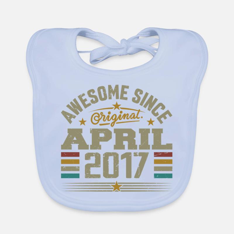 April 2017 Geburtstag Vintage Geschenkidee 2017 Baby Bio-Lätzchen
