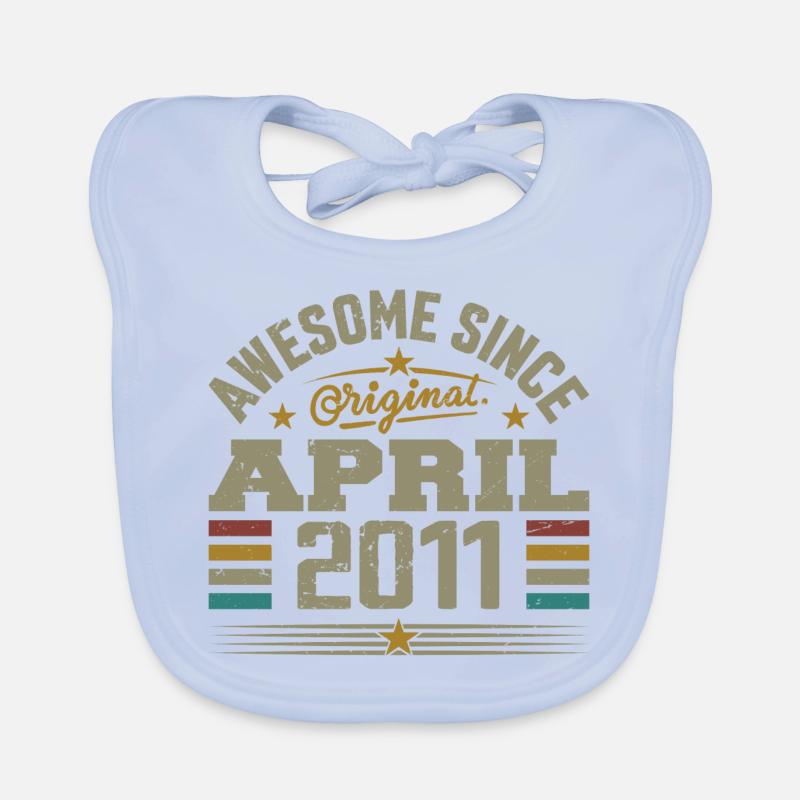 April 2011 Geburtstag Vintage Geschenkidee 2011 Baby Bio-Lätzchen