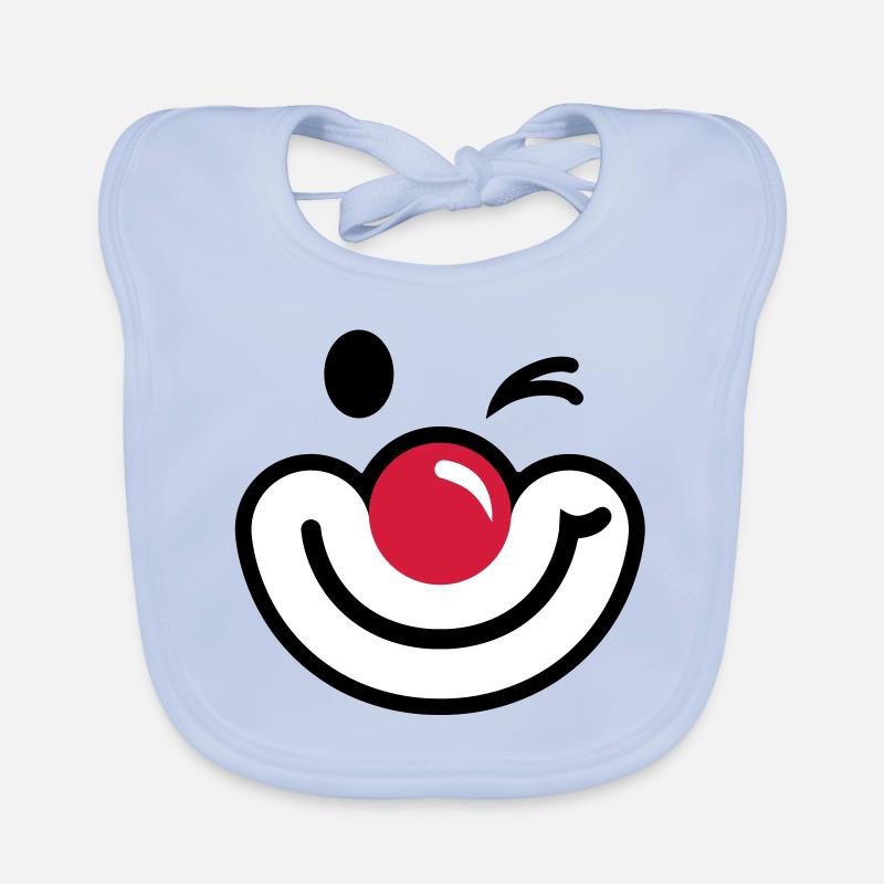 Clownsgesicht 2 Baby Bio-Lätzchen