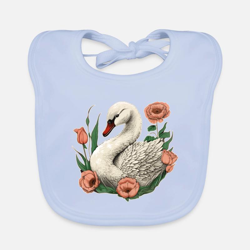 Cygne Bavoir bio Bébé