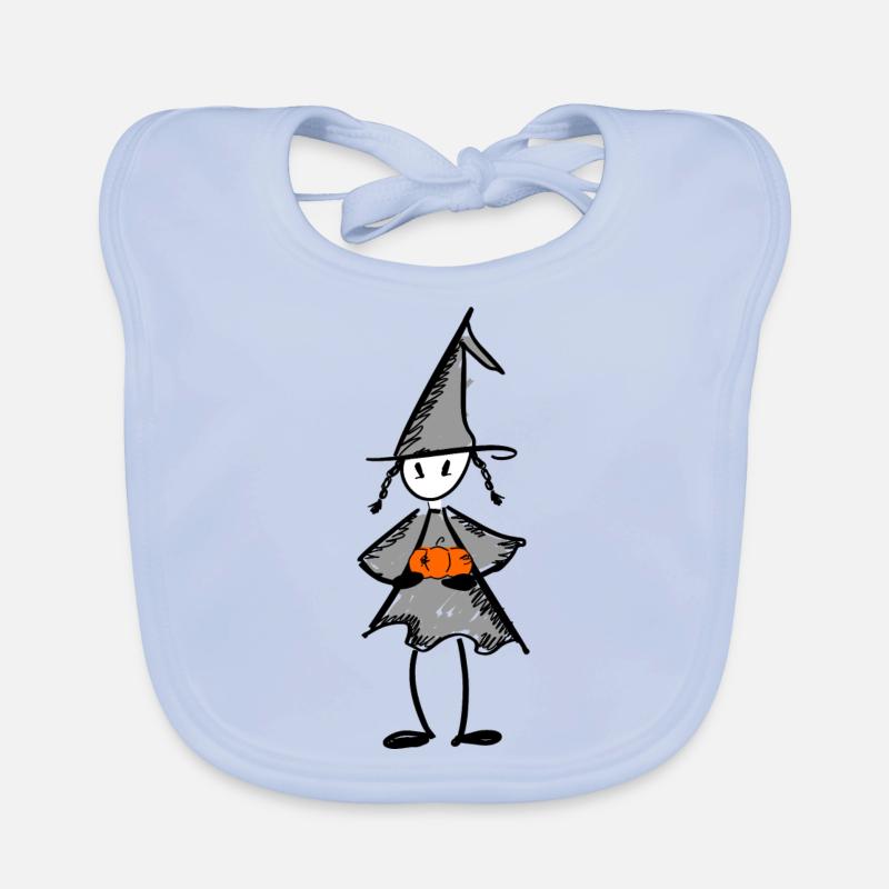 Pumpkin Witch Organic Baby Bibs