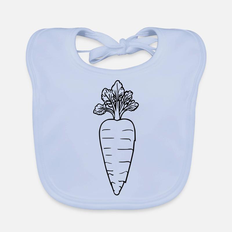 Contour de la carotte Bavoir bio Bébé