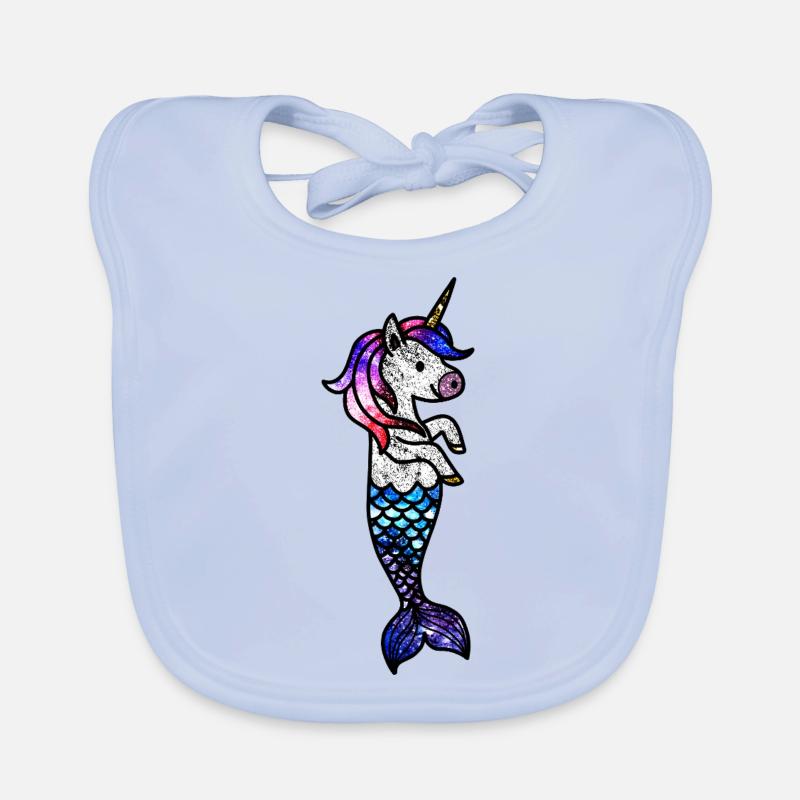 Licorne de la mer cosmique Bavoir bio Bébé