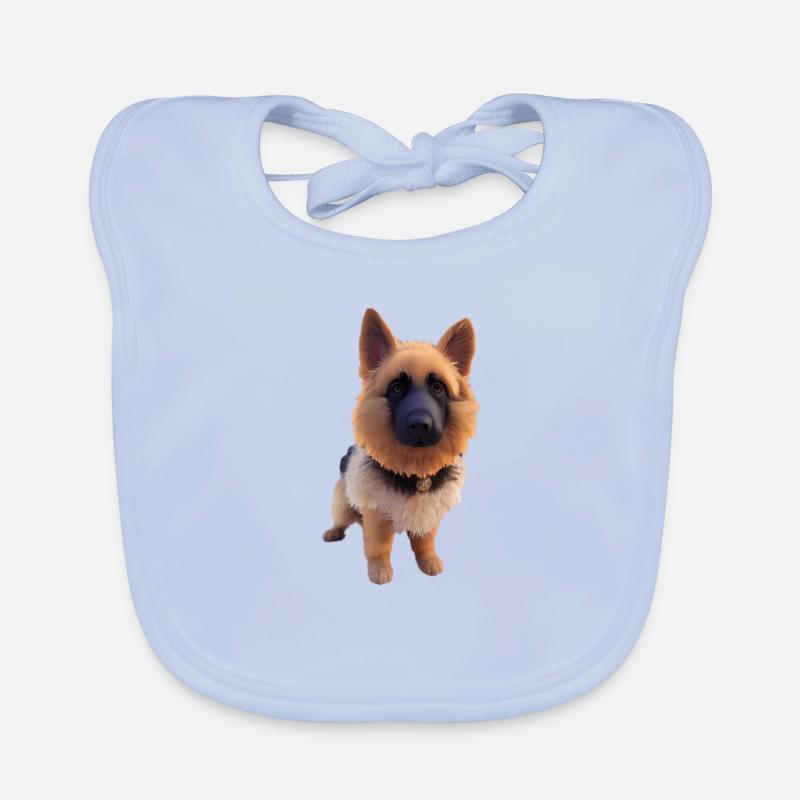 Deutscher Schäferhund Baby Bio-Lätzchen