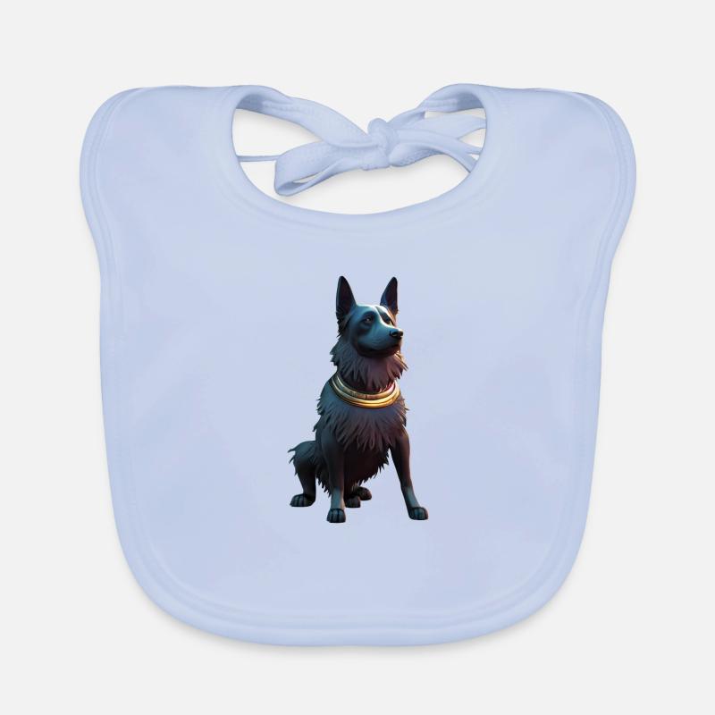 Schwarzer Schäferhund Hund Baby Bio-Lätzchen