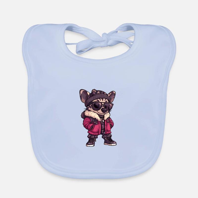 Hyène Hiver Bavoir bio Bébé